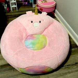 Kids unicorn giant pillow chair